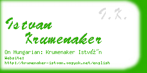 istvan krumenaker business card
